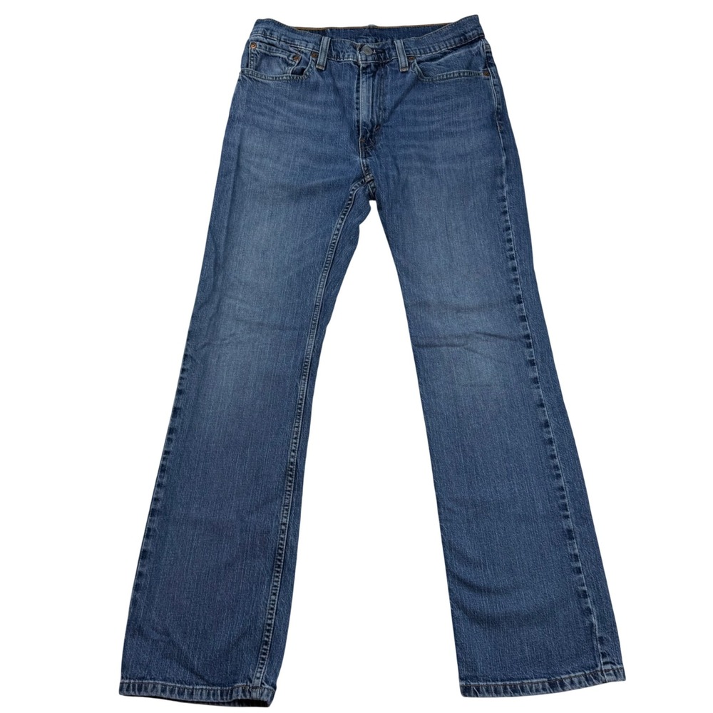 Levis 527 Slim Bootcut Jeans Mens 31x32 Medium Wash Blue Denim Grunge Skater